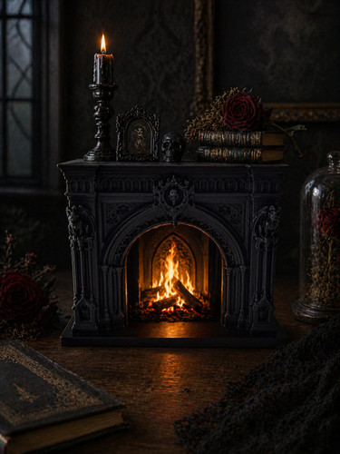 Doll house furniture fireplace - house,