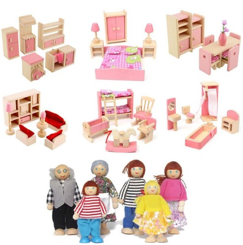 Children wooden doll house - children,
